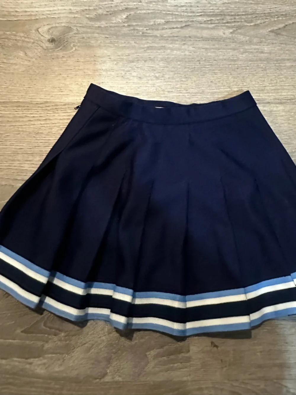 Vintage Albion Knitting Mills Navy Pleated Skirt - Made in USA